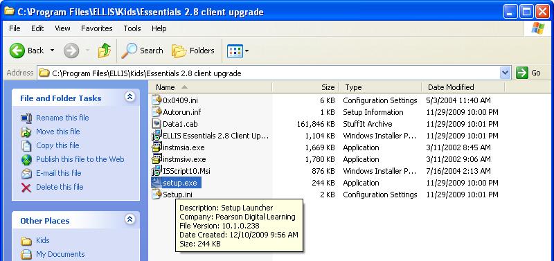 Chapter 5 Upgrading from ELLIS Essentials 2.7 for Windows Windows Full Network Upgrade: Client Setup A client is any computer that learners use to access ELLIS Essentials.