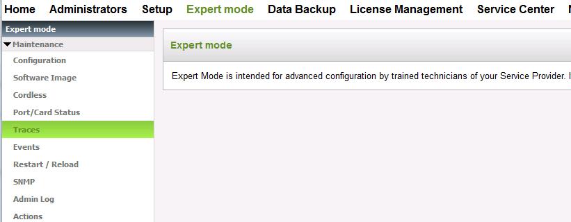Wireshark LAN traces Wireshark LAN traces can be easily made at Expert Mode -> Maintenance -> Traces Then at Traces -> TCP dump Select