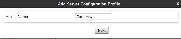 To define the CardEasy CPE Server, navigate to Global Profiles Server Configuration in the main