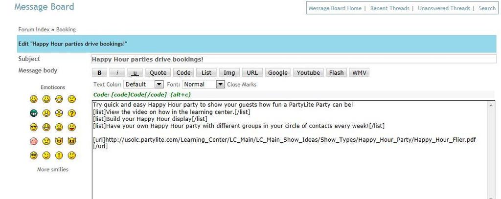 Message Board URL & Google (Hyperlinks) URL/Google - Hyperlinks Copy URL from a website Paste