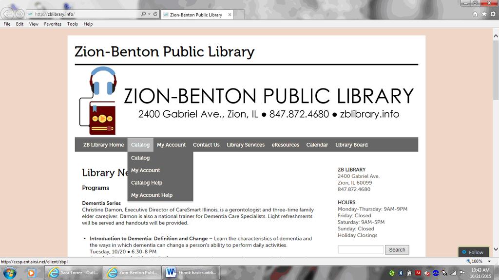How to search for ebooks Library Catalog Go to http://zblibrary.info.