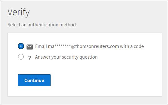 Verify your identity using one of the multi-factor authentication options.