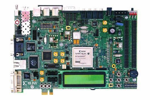 available on the on-board Virtex -5 LX50 FPGA device. Supported by industry standard interfaces and connectors, the ML501 is a versatile development platform for multiple applications.