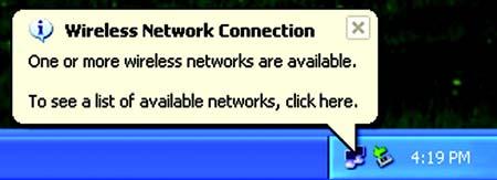 Wireless-G Broadband Router Windows XP Wireless Zero Configuration NOTE: Windows XP has a built-in configuration tool.
