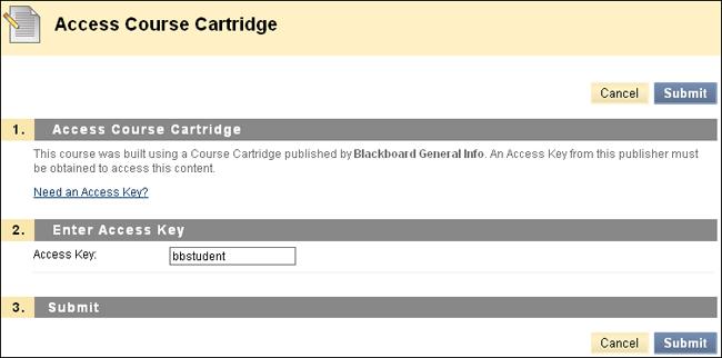 Course Cartridges Your instructors have the option of using Course Cartridge content in their courses. This content is created by third party publishers and is available for instructors to download.