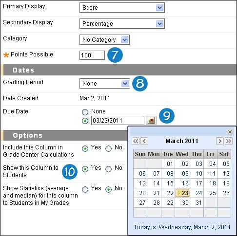 Period if the due date falls within the date range of the Grading Period. The option to automatically associate columns with a Grading Period is set when creating or editing the Grading Period.