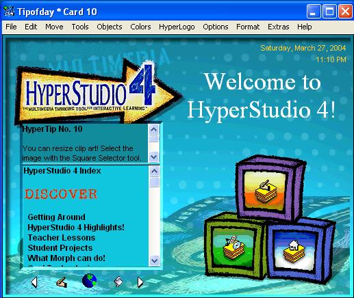 Read / do this: You should see this: 1 To Begin HyperStudio: After installing HyperStudio Preview program,