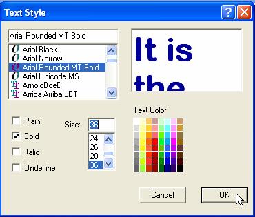 Tools Palette Fill Tool Clouds Option Color Palette Filled Card 8 To Add Text: Double click the Text tool on the Tool