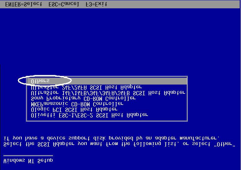 3: Insert the Windows NT installation CD (must be bootable) into your CD-ROM.