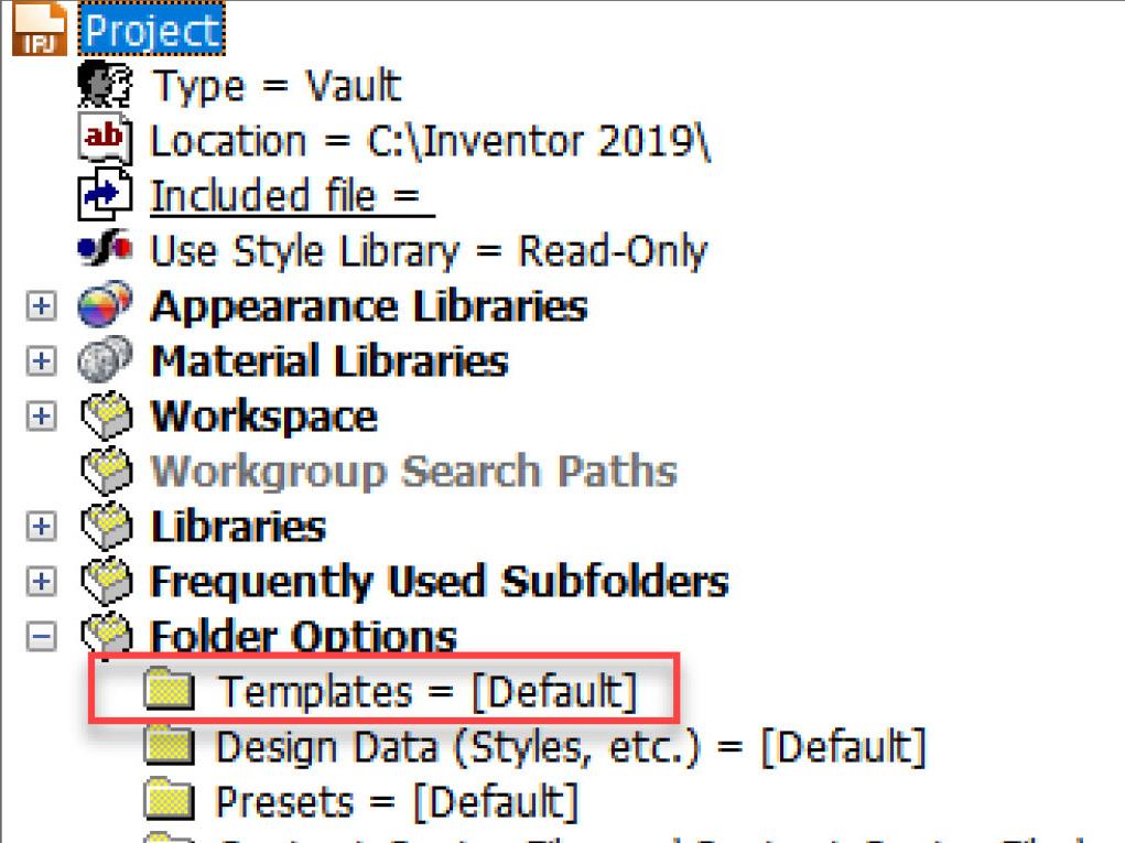 The table below lists the template(s) and their location within this folder ( \ represents the base installation folder). Standard (in).