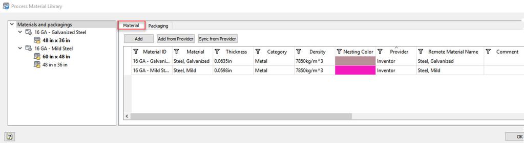 Once a packaging has been created, it can be made default by selecting it, right click and selecting Set as Default