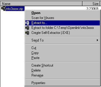 6. In Windows Explorer, complete the following steps: A. Highlight the zipped file and click the right mouse button. B.