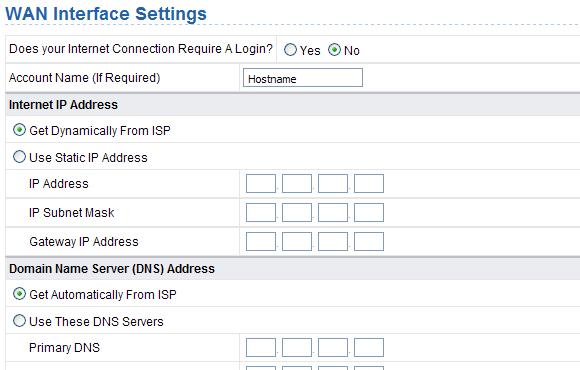 24 Network Setup LAN Interface Setup 1. LAN Interface Setup: Setting up your internal network environment. LAN TCP/IP Setup: IP Address: Set the IP address that an LAN user uses to access the router.