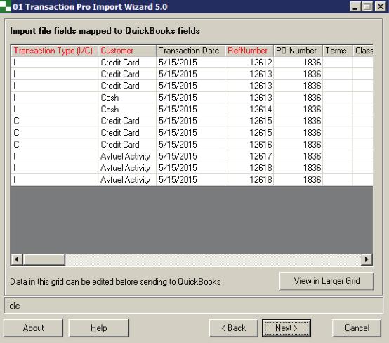 TPI IMPORT WIZARD EDITING IMPORT FILE TPI allows the user to edit the CSV file prior to import.
