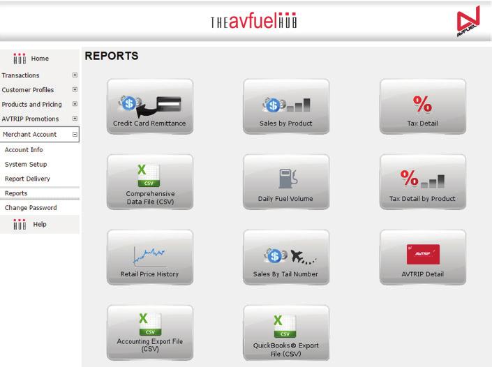 Import Process Avfuel Hub RUN REPORT 1. Select Merchant Account then Reports. Select the button QuickBooks Export File. 2. Select the Settlement Date range. 3.