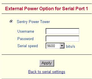 OPERATING GUIDE. Figure 23 External Power Option for Serial port 1 window Serial Port 2 This port provides the power control options, see page 18.