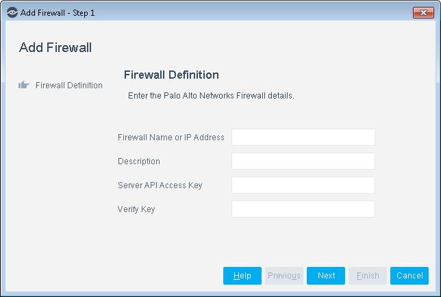 In the Modules pane, select the Palo Alto Networks Next-Generation Firewall Module. 3. Select the Firewall tab. 4. Select Add.