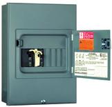 A Square D generator panel can connect critical circuits, such as lighting and heat, to a backup power source.