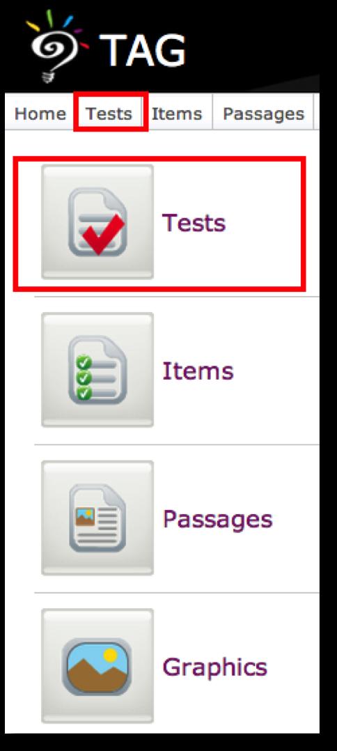 settings for your test Select the List icon to view all tests that have been created Click New to create a new test Note: Users can create