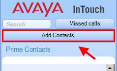 Adding Contacts Adding contacts to the application is a very simple process.
