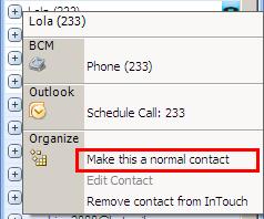 To demote a contact back to the normal list, again