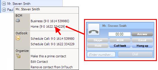 Then click on any phone number to initiate a call.