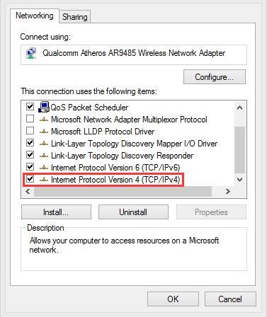 Right click Ethernet and select