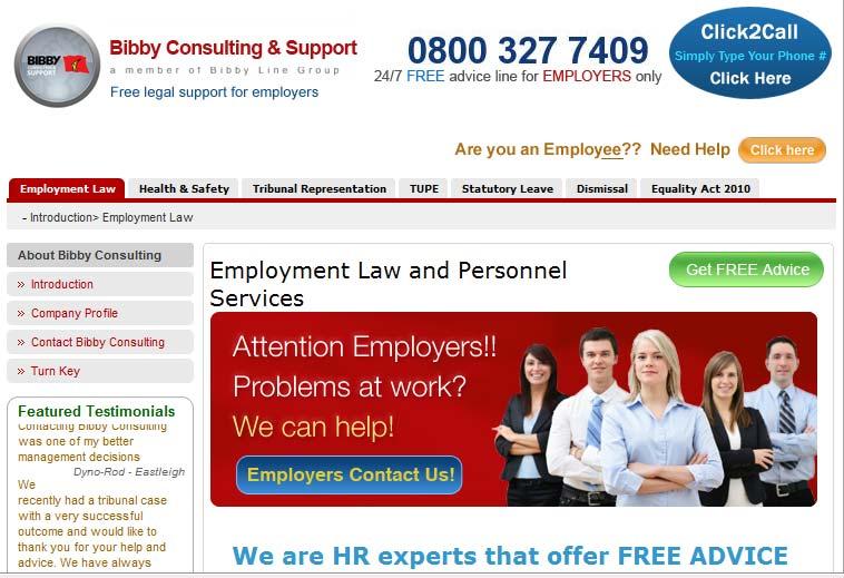 An Ideal Landing Page www.free-employer-advice.co.