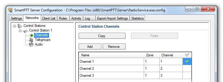 Note: IP and ID settings must correspond to Radio IP and Radio ID programmed for the control station in CPS. Select Active to activate the radioserver work with the control station. 4.