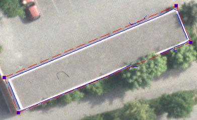 The distance can be given approximately according to the image resolution and the space between the ALS points. Here, the distance is given the value of 6 pixels, which is about 0.