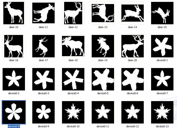 IV.5. Datasets of Images The modified TED algorithm has the ability to compare any 2 bi-level black and white images with holes.