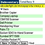 DoInventory List Screen: Record Details Screens: Upon startup, the list of records is displayed.
