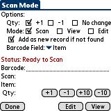 Barcode Scanner Support: Many types of barcode scanners are supported, including the Symbol SPT15xx, 17xx, 18xx, and CSM150 (springboard), the Socket SDIO In- Hand scanner (for Palm OS or Pocket PC),