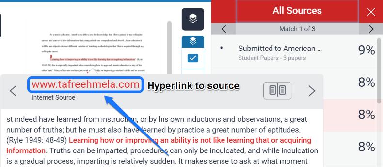 ** A hyperlink to the source is available in the pop-up box.