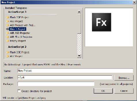 OpenStax-CNX module: m34631 8 Create a new project Selecting the Create a new project link on the right side of Figure 2 will open a dialog that looks much like the one shown (in reduced form) in