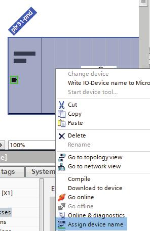 l. Right click on the PLX31 and choose Assign device name m.