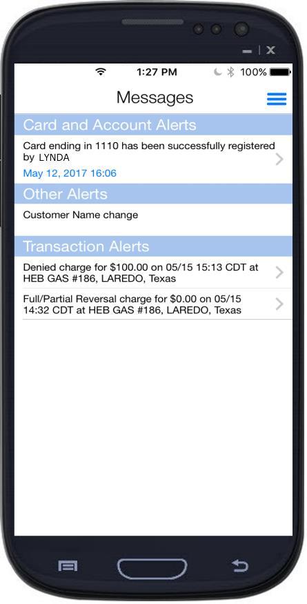 Managing Transactions On the main menu, tap Transactions. View recent transactions and view the details of a selected transaction.
