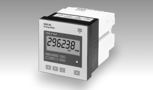 Energy Management Modular Energy meters Type EM2-96 Product Description µp-based modular energy meter with a built-in configuration key-pad. The energies are both partial and total counted.
