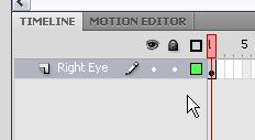Activity 5.1 guide Adobe Flash CS4 7. Rename the layer Right Eye and press Enter (Windows) or Return (Mac OS) (Figure 4).