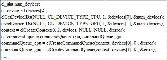 Commandqueue of CPU Commandqueue of GPU CPU GPU MEM sadcompare.pdf Fig. 8. Combined context for our heterogenous computing system Fig. 6. comparison in parallel Fig. 9.