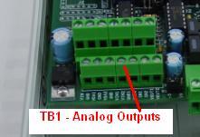 13 3) Analog Outputs A 0-5 Volt analog output is also provided for each channel. This output is typically used to connect to a remote monitoring device, programmable controller, etc.