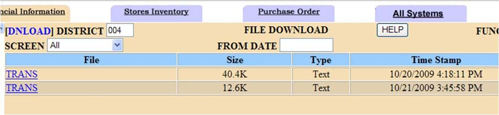 DOWNLOADING THE DATA 2 nd Click on the link to desired