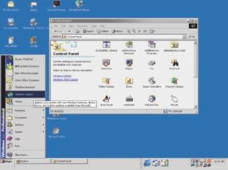 38 CHAPTER 2 Introducing Operating Systems Figure 2-4 Windows 98 SE desktop WINDOWS 2000 Windows 2000 was an upgrade of Windows NT, and also came in several versions, some designed for the