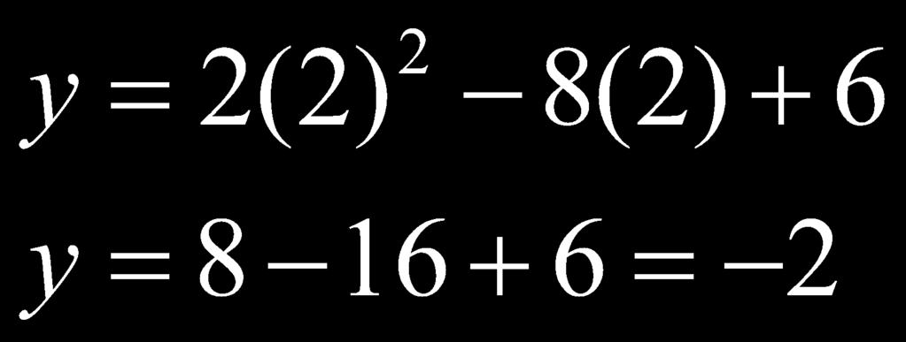 Vertex is: (2,-2) x=2 Axis of