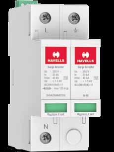 Contact Option to remotely monitor the status of the surge protector. Simplified cabling thanks to a single terminal for monitoring all poles.