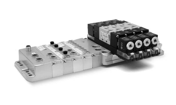 All modules provided can be connected only on the right side of the CPU module, like the digital/analog inputs/outputs, direct interface modules for the valve islands (Series F, HN and 3) and the