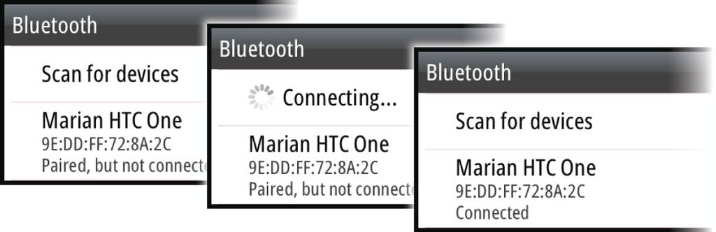 Choose the Bluetooth device you want to pair to from the list of available devices and then select Pair. The SonicHub 2 connects to the paired device.