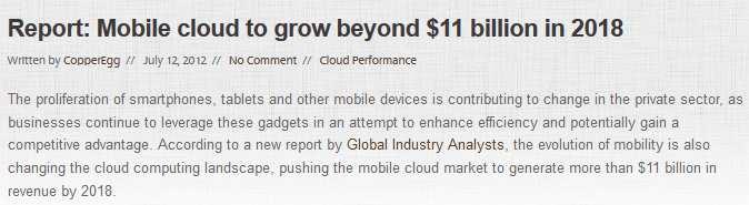 Mobile Cloud is the future