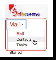 and choose Contacts from the drop-down. Here, you can browse or search for contacts. You can enter profile information for contacts (business addresses, website URLs, and so on).