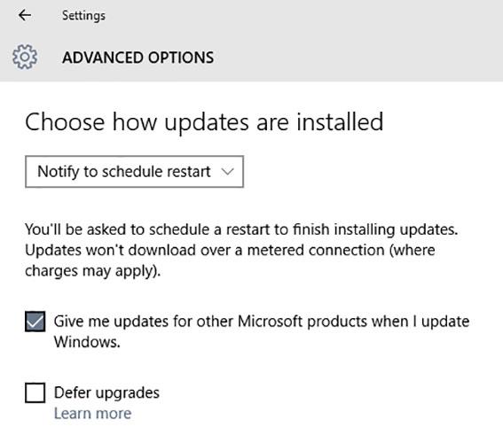 Schedule Restarts for Windows Updates This nice little feature allows you to decide when the PC will restart to install Windows updates rather than it is interrupting you in the middle of that